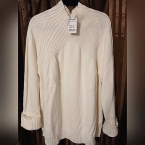 Womens Marshells Turtleneck Sweater - Cream Size 3x